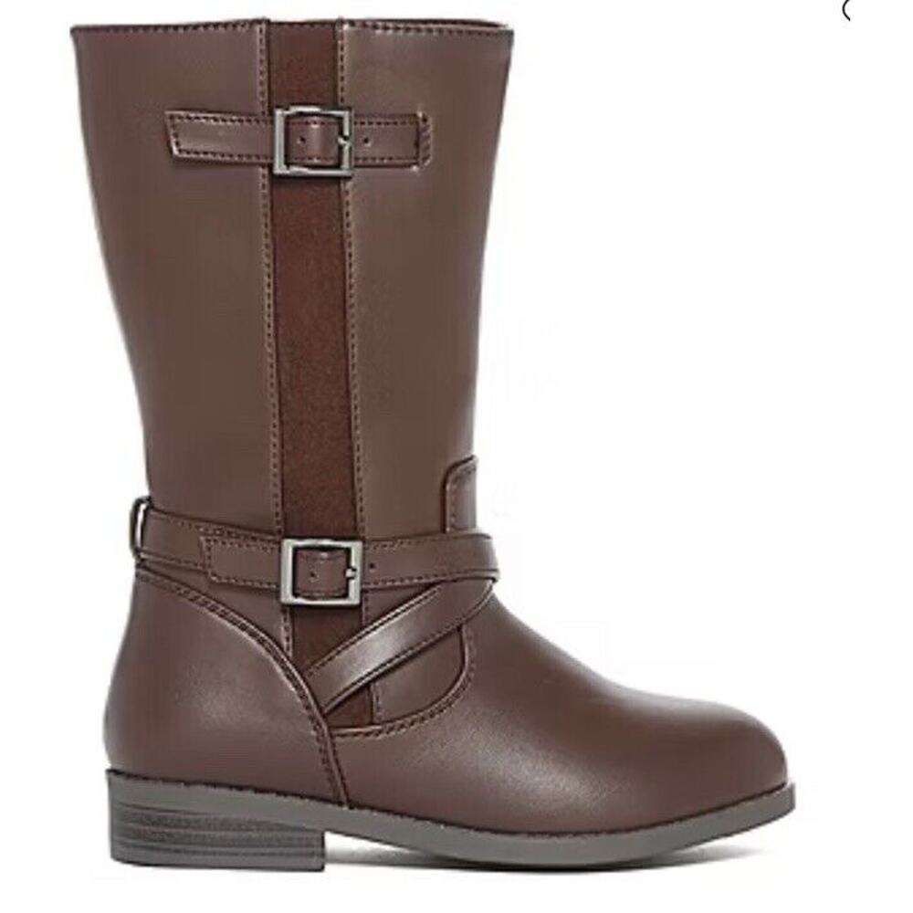 NWT Thereabouts Zip Up Faux Leather Boots Size 6 Women’s Sea Brook Brown